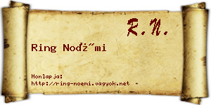 Ring Noémi névjegykártya
